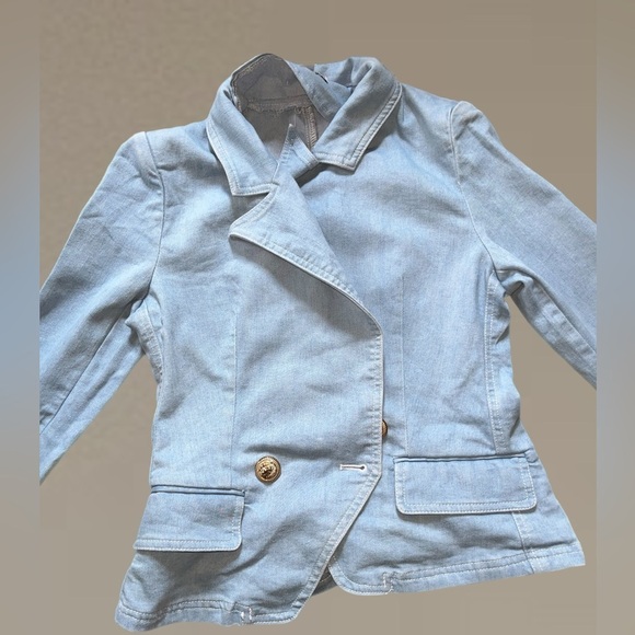 Fashion Nova Light Blue Jean Jacket & Skirt Set - Picture 2 of 3